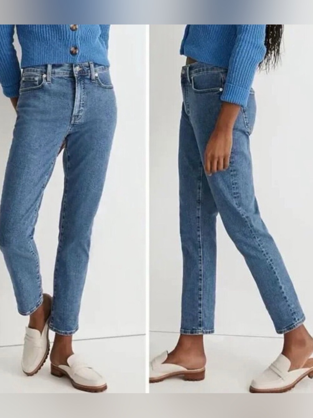 Madewell Perfect Vintage mid rise Jeans in Mid Blue Denim 25P